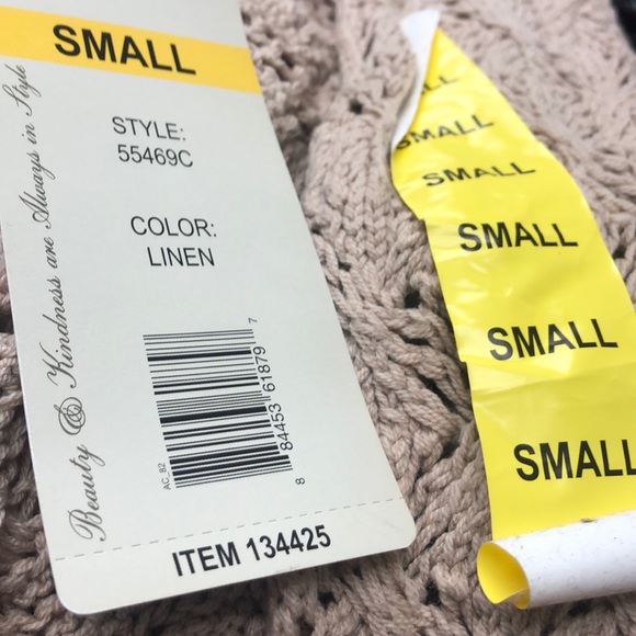 Leo & Nicole Pointelle Cardigan for Women Linen - Picture 2 of 2